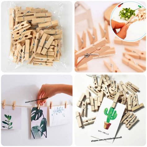 Mm Mini Natural Wooden Clips For Photo Clips Craft Decoration Clips