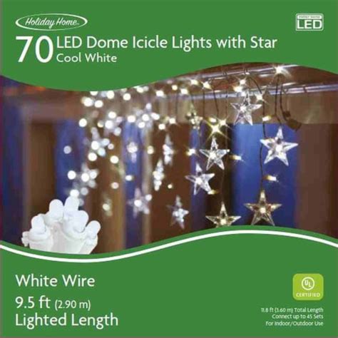 Holiday Home Indoor Outdoor 70 White Wire Led Dome Icicle Christmas