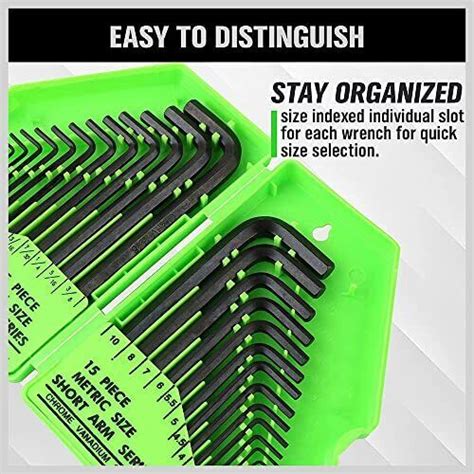 Swanlake Pcs Hex Key Set Allen Wrench Set Inch Metric Mm Mm Mm