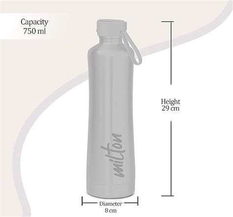 Milton New Tiara Stainless Steel Hours Hot And Cold Water Bottle Ml Purple