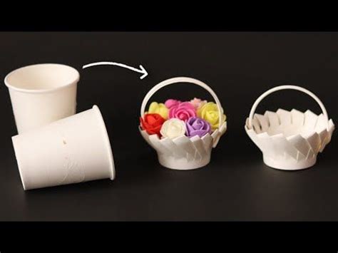 Paper Cup Craft Ideas Diy Paper Cup Basket Best Out Of Waste