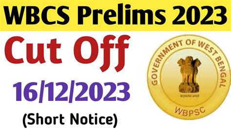 WBCS Prelims 2023 Cut Off Analysis WBCS Prelims 2023 Expected Cut Off