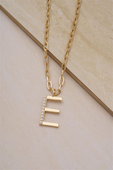 Pearl Initial 18k Gold Plated Necklace | 18k gold, Gold plated necklace, Gold