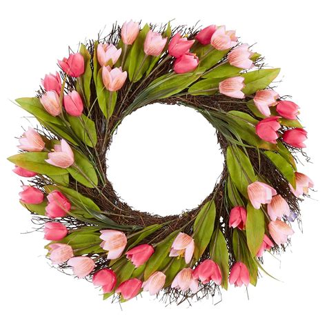 How To Make A Quick Diy Spring Tulip Wreath Thrifty Decor Chick