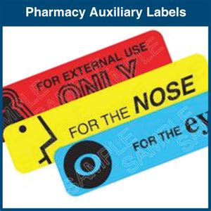 Pharmacy Auxiliary Labels