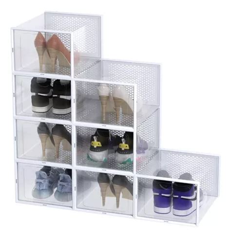 Cajas Organizadoras Apilables Transparentes Para Zapatos Meses Sin