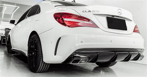 Diffusore Terminali Di Scarico Nero Cla Amg Design Per Mercedes