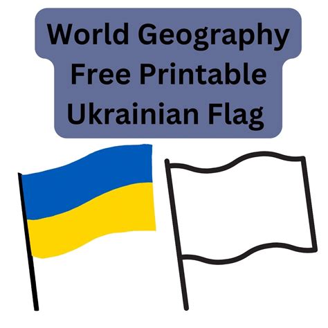 Free Printable Ukrainian Flag With Coloring Page Homeschool Freebies