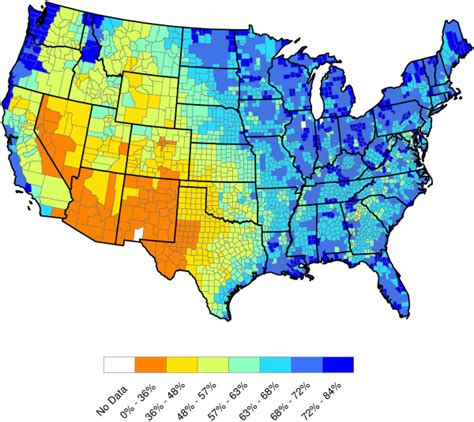 United States Humidity Map