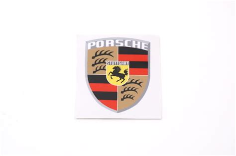 2d Porsche Crest Hood Crest Decal Sticker Or Window Decal Carbone Cb