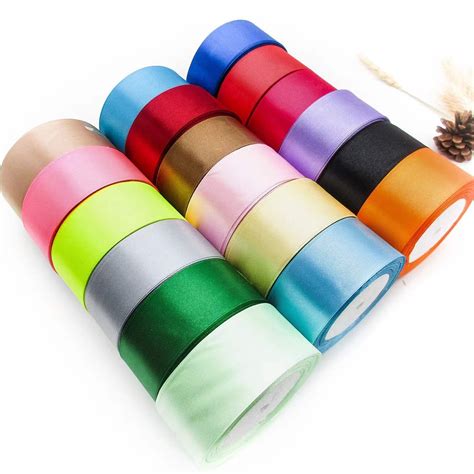 25 Yards Roll 40mm Single Face Satin Ribbon Fabric Webbing Decoration