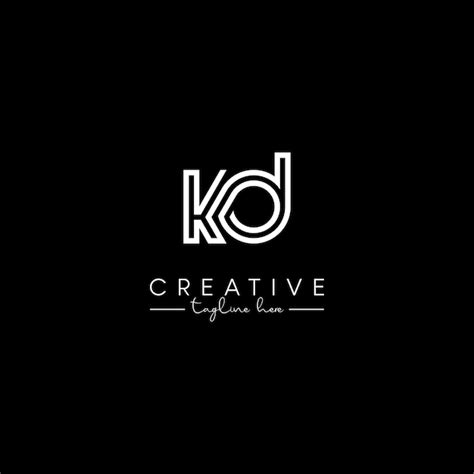 Premium Vector Abstract Unique Letter Kd Dk Initial Based Stylish