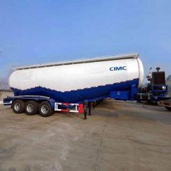 CIMC Tri Axle Pneumatic Powder Dry Bulk Cement Tanker For Sale