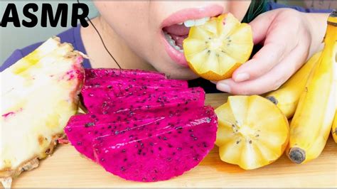 Asmr Exotic Tropical Fruits 먹방 No Talking Suellasmr Youtube