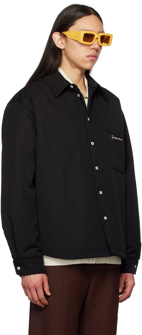 Jacquemus Black Le Raphia La Chemise Boulanger Shirt Jacquemus