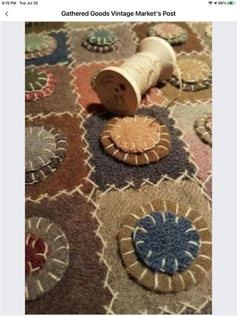 Pin By Paula Purcell On Antiques Penny Rugs Penny Rug Patterns