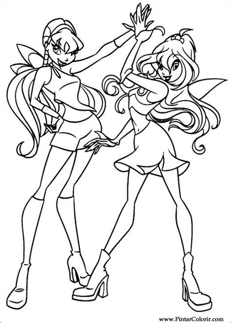 Desenhos Para Pintar E Colorir Winx Club Imprimir Desenho