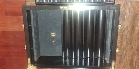 Cigar Humidor Cube Storage Black Glossy Piano Finish Cedar Wood Ebay