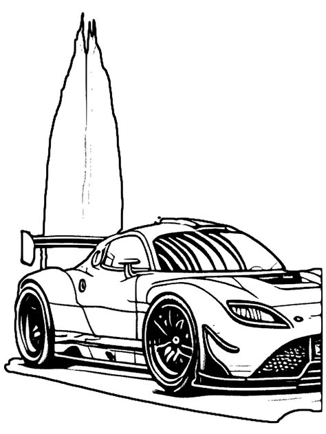 Race Car Coloring Page · Creative Fabrica