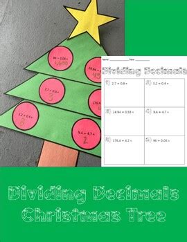 Dividing Decimals Christmas Tree By Heybails Tpt