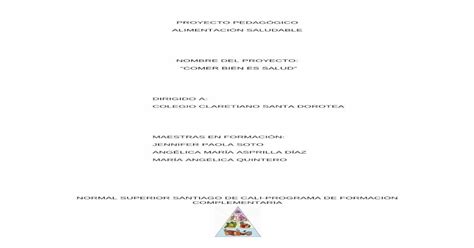 PROYECTO ALIMENTACIÓN SALUDABLE PDF Document