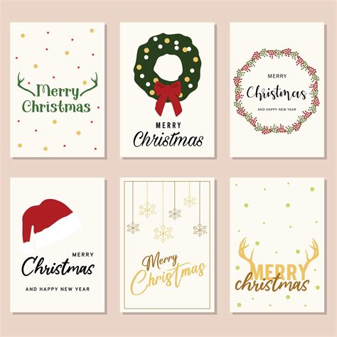 Merry Christmas and Happy New Year greeting cards. 13022762 Vector Art at Vecteezy