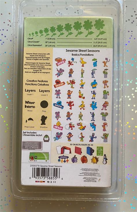 Sesame Street Seasons Cricut Cartridgenew Etsy