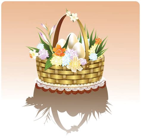 Easter Basket Stock Vector Illustration Of Meadow Traditional 4112169