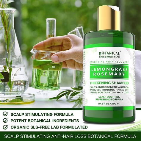 Botanical Hair Growth Lab Shampoo And Conditioner T Set Lemongrass Rosemary Essential