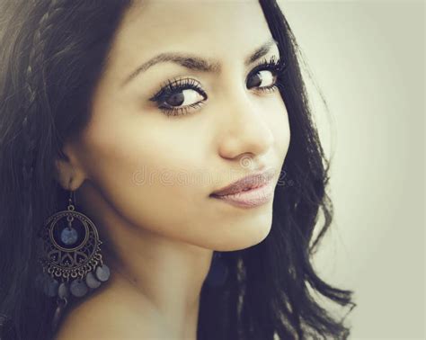 Beautiful Woman Mixed Ethnicity Stock Photo Image Of Indian Face