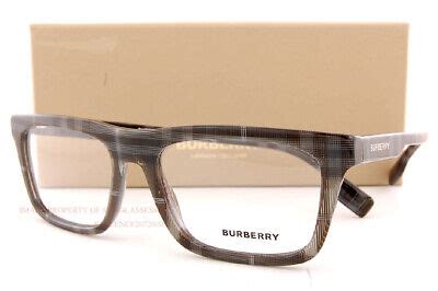 Brand New BURBERRY Eyeglass Frames BE 2298 3804 Charcoal Check For Men ...