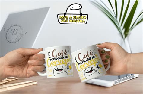 Caneca Divertida Flork É Café Mas Poderia Ser Cerveja Elo7