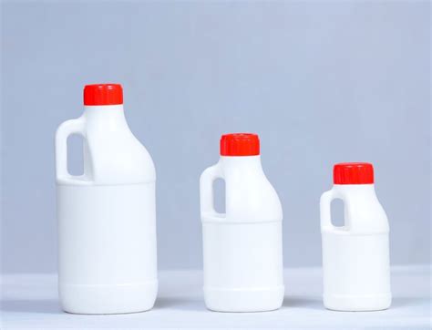 White Hdpe Side Handle Bottles Use For Storage Chemical Litre At