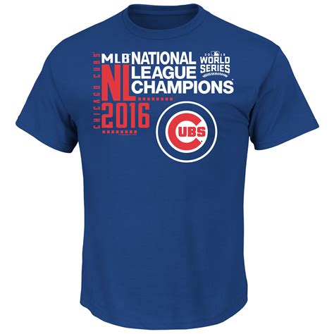 Mlb Mens Chicago Cubs National League Champions World Series T Shirt