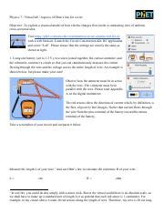 Vlab Ohm Pdf Physics 7 Virtual Lab Aspects Of Ohm S Law For A