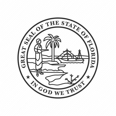 America Florida Seal State State Seal State Symbol Usa Icon