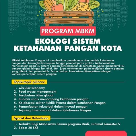 Program Mbkm Ekologi Sistem Ketahanan Pangan Kota Universitas Katolik