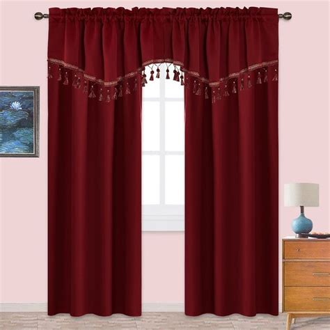 Window Swag Valances Rod Pocket Room Darkening Light Filtering Window