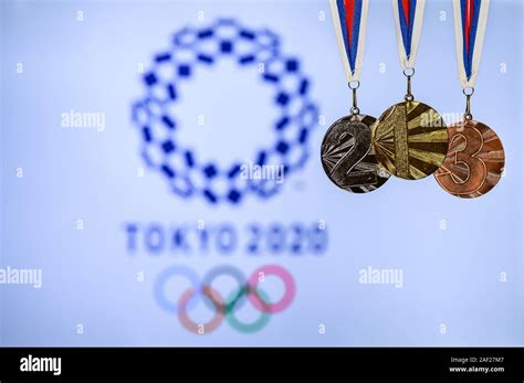 Olympische Medaille Olympische Medaillensammlung Fotos Und