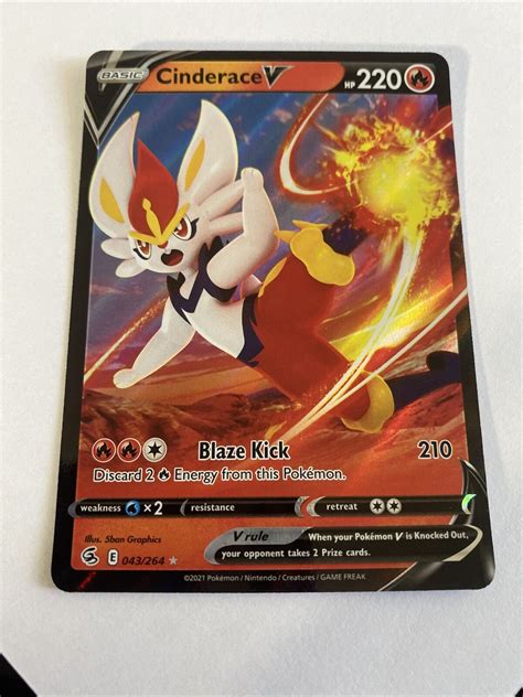 Pokemon Tcg Cinderace V Fusion Strike Ultra Rare Full Art