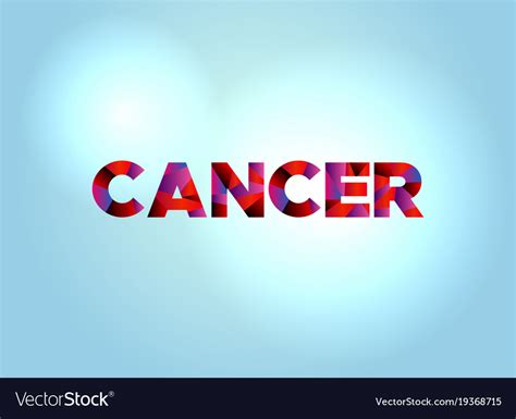 Cancer Concept Colorful Word Art Royalty Free Vector Image