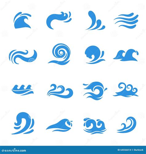 Wave Icons Vector Stock Vector - Image: 64556414