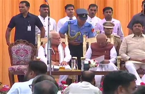 Haryana Cm Manohar Lal Khattar Swearing In Ceremony मनोहर लाल खट्टर