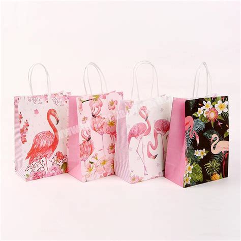 Animal Flamingo Luxury Shopping Gift Paper Bag Wholesale Lovely Cartoon ...