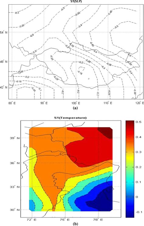 Heterogeneous Correlation Map For The First Leading Svd Mode A Slp Of