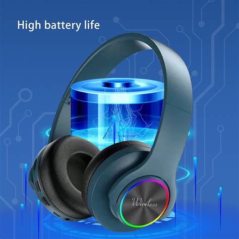Iuyt6 Bluetooth Earphones Wireless Illuminated Seven Color Breathing