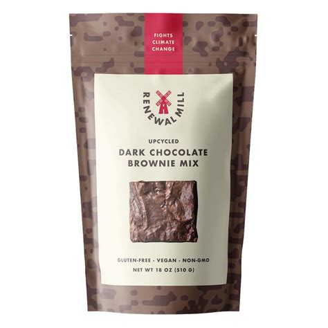 Renewal Mill Dark Chocolate Brownie Mix 18 Oz Gluten Free Vegan Non Gmo Upcycled