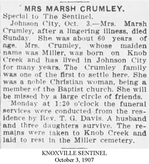 Rebecca Anne Miller Crumley Unknown Find A Grave Memorial