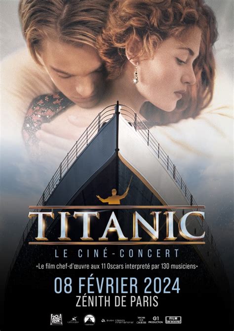 Concert Ciné concert Titanic le 8 Février 2024 Le Zénith Paris