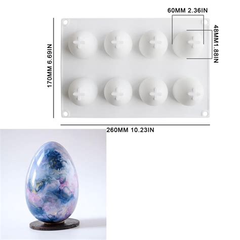 Mold Making Silicone Easter Eggs 8 Eggs Cake Mould Chocolate Silicone Mould Egg Jelly Candle